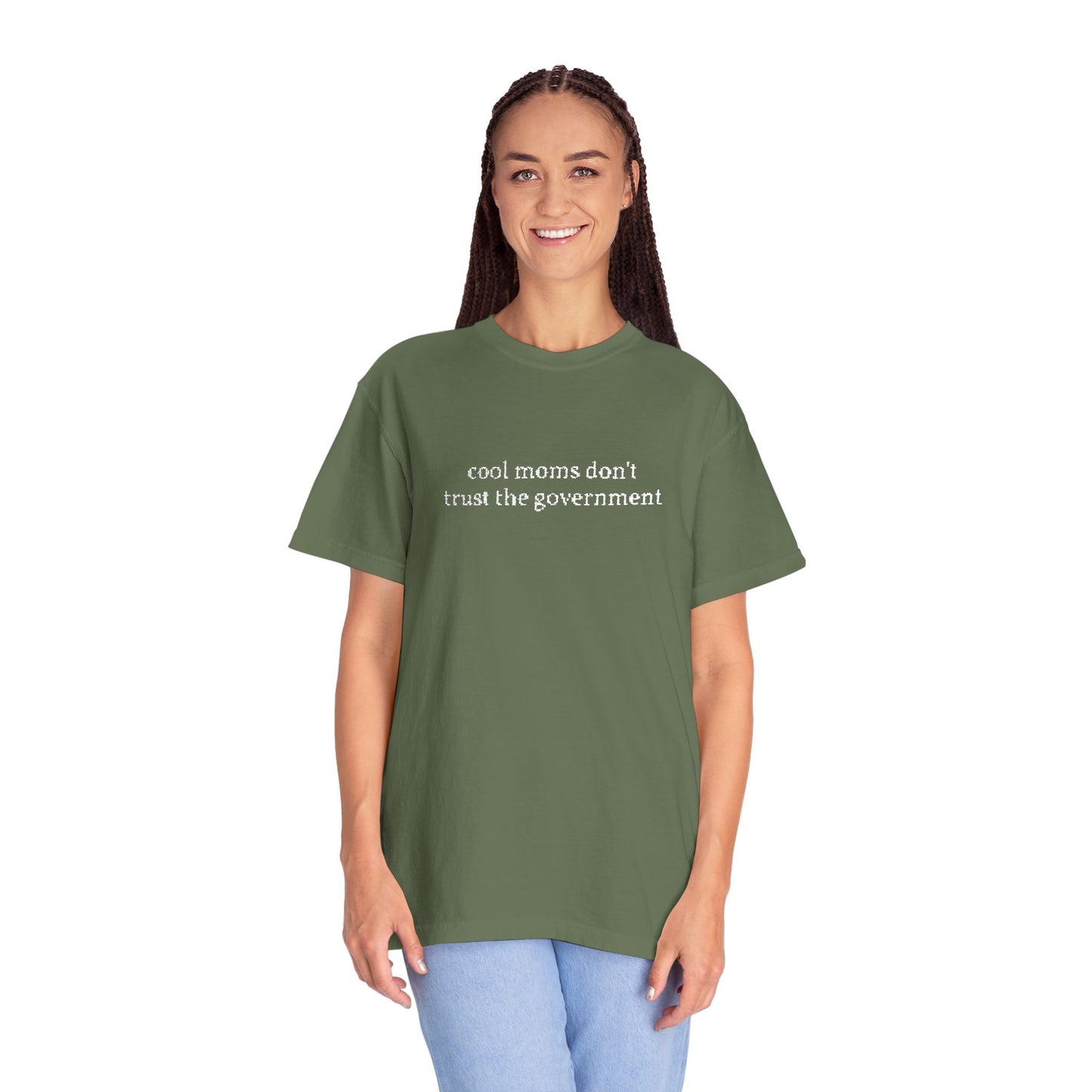Cool Moms Don't Trust the Government - Embroidered Tee