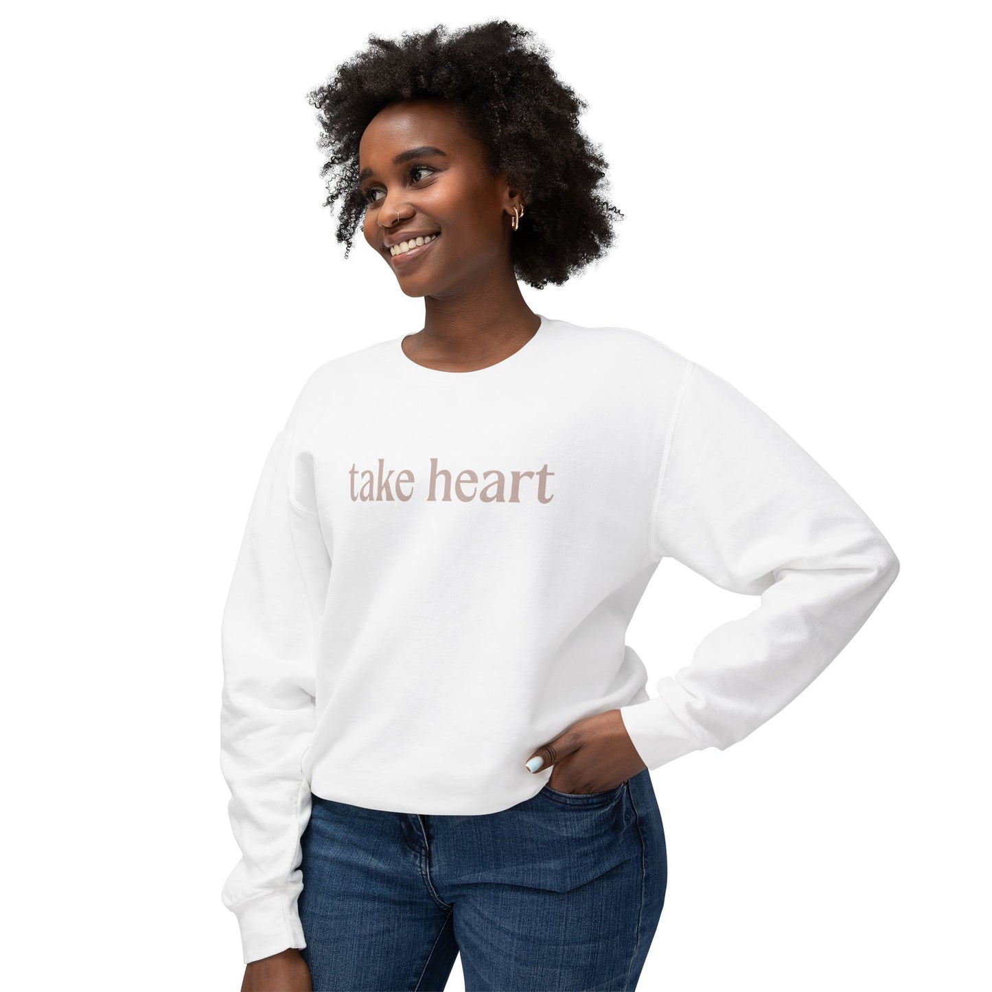 Take Heart - John 16:33 - Comfort Colors Crew Neck Sweatshirt