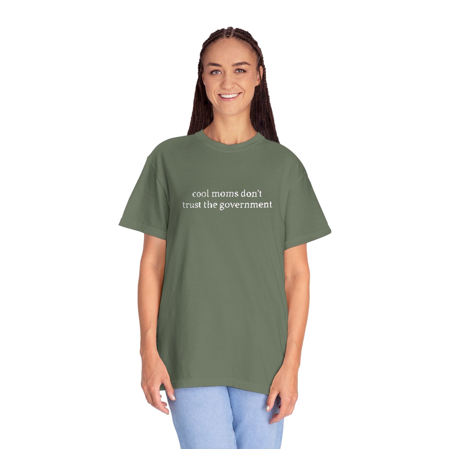 Cool Moms Don't Trust the Government - Embroidered Tee