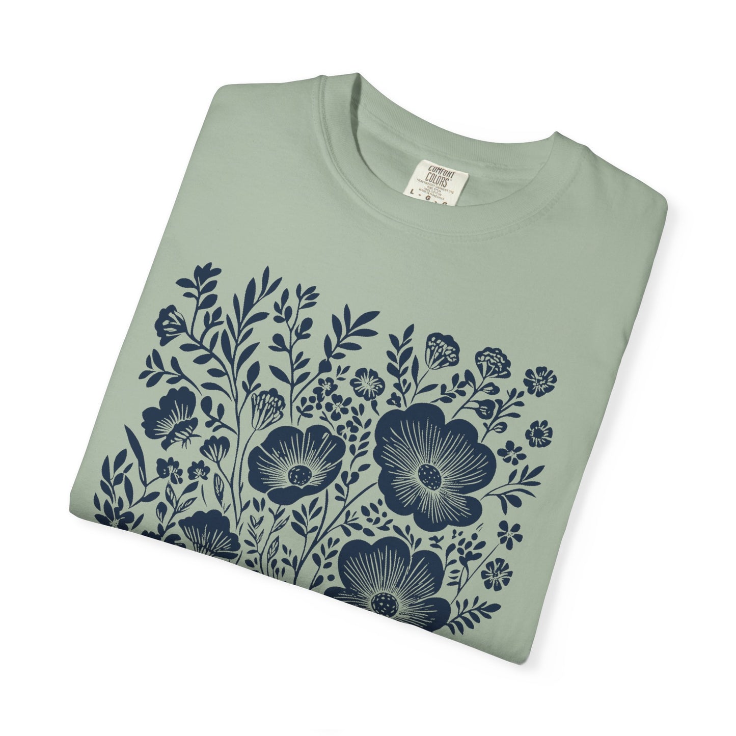 Faith Floral T-Shirt — "In the Waiting God Is Working" Inspirational Tee