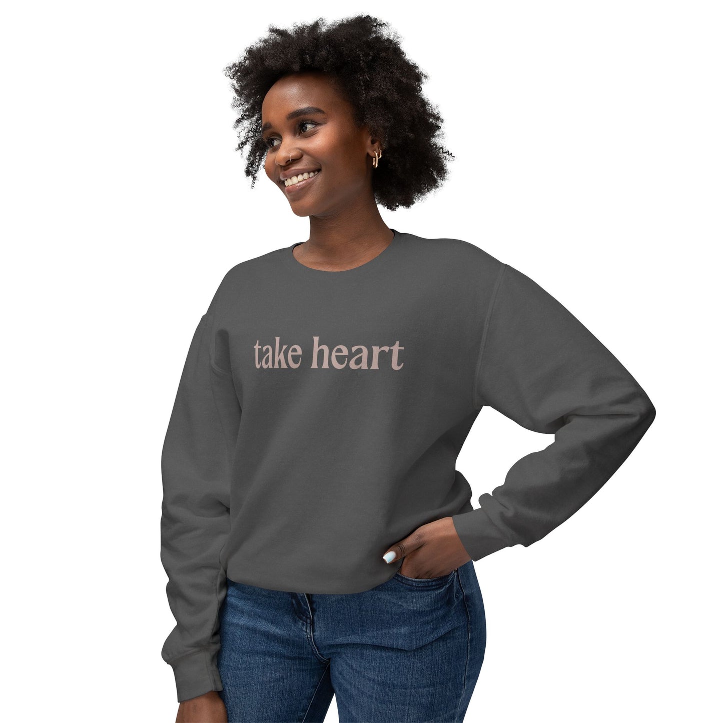 Take Heart - John 16:33 - Comfort Colors Crew Neck Sweatshirt