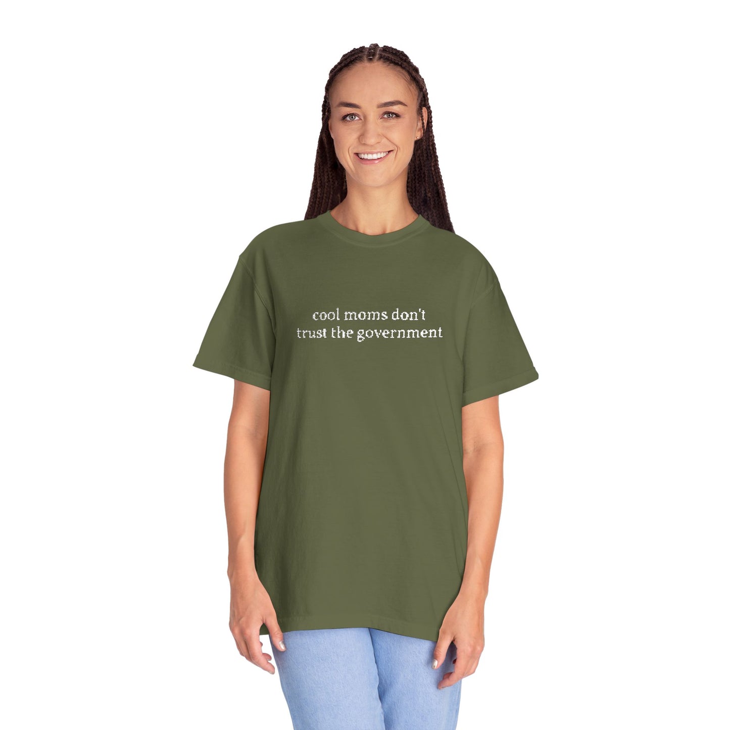 Cool Moms Don't Trust the Government - Embroidered Tee