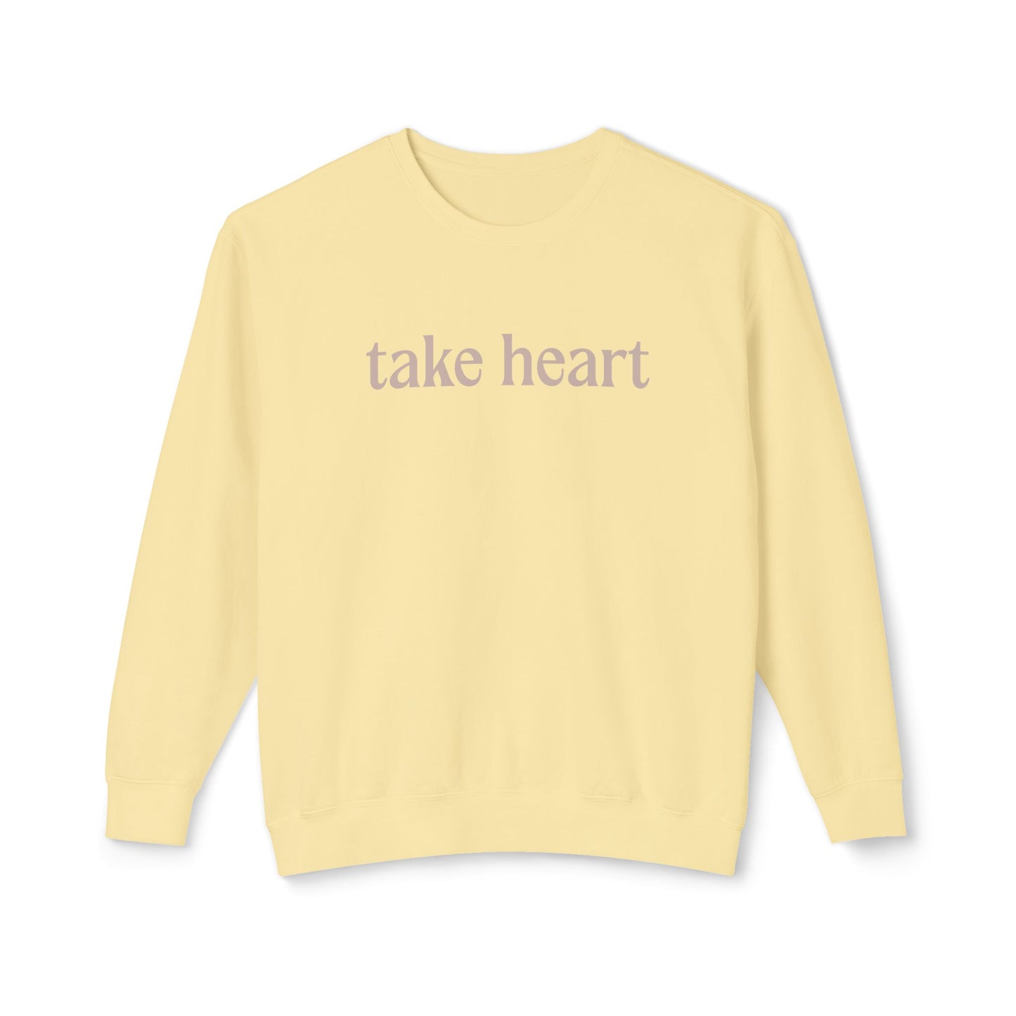 Take Heart - John 16:33 - Comfort Colors Crew Neck Sweatshirt