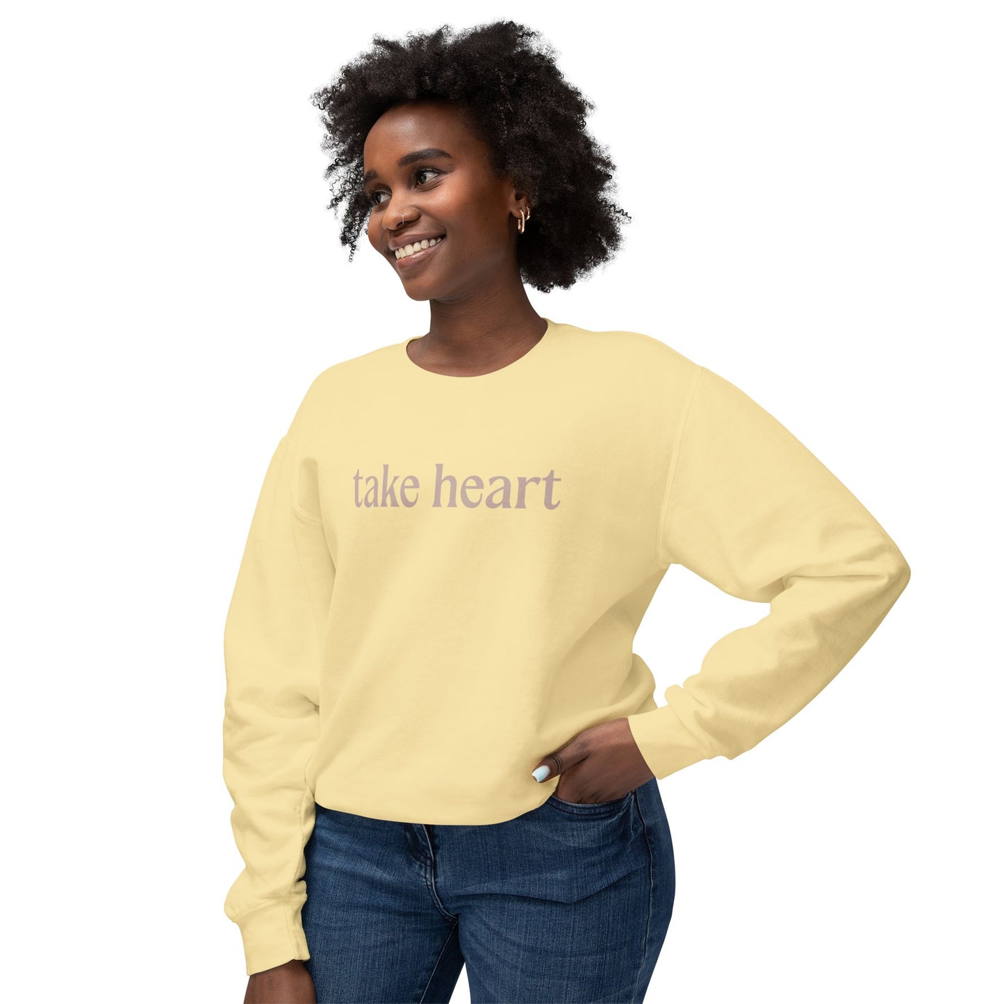 Take Heart - John 16:33 - Comfort Colors Crew Neck Sweatshirt
