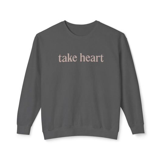 Take Heart - John 16:33 - Comfort Colors Crew Neck Sweatshirt