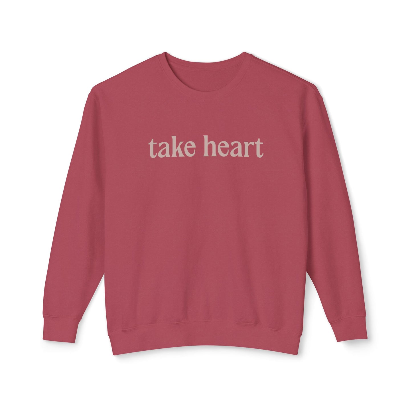 Take Heart - John 16:33 - Comfort Colors Crew Neck Sweatshirt