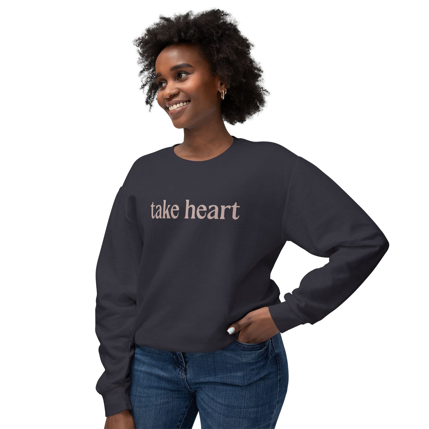 Take Heart - John 16:33 - Comfort Colors Crew Neck Sweatshirt