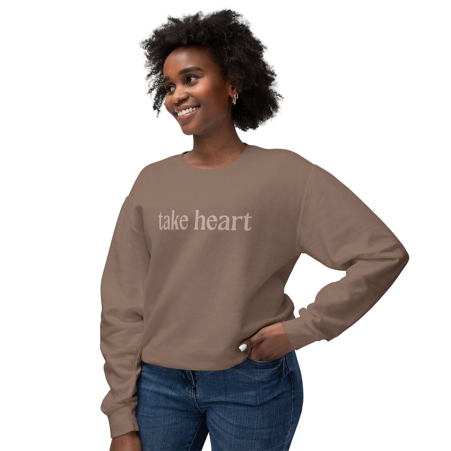 Take Heart - John 16:33 - Comfort Colors Crew Neck Sweatshirt